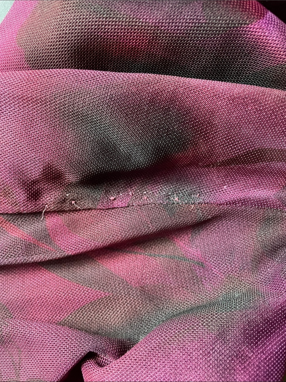 UO Pink Floral Print Micro Mesh Mini Skirt - Picture 6 of 6